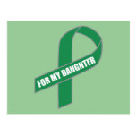 Para mi hija (cinta verde) tarjeta postal