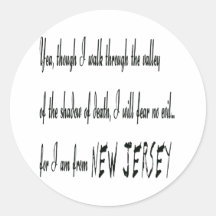 Para mí soy de pegatina de New Jersey
