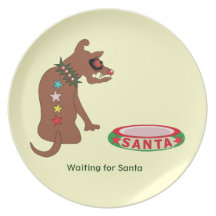 Para Santa que espera Platos Para Fiestas