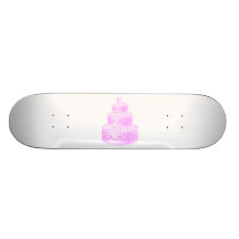 Para siempre pastel de bodas rosado del amor patines personalizados
