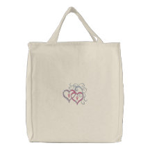 Para siempre tote bordado personalizable de los co bolsa de mano bordada
