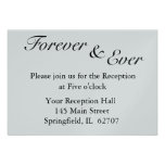 Para siempre y nunca tarjetas de la recepción invitaciones personalizada