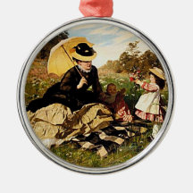 Para usted mamá con amor--Pintura del vintage Adornos