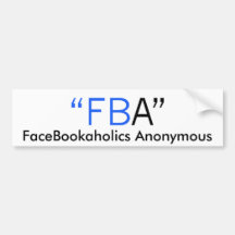 Parachoque anónimo de FaceBookaholics Pegatina De Parachoque
