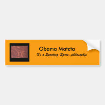 parachoque de la sesión de gasto de Obama Matata d Pegatina De Parachoque