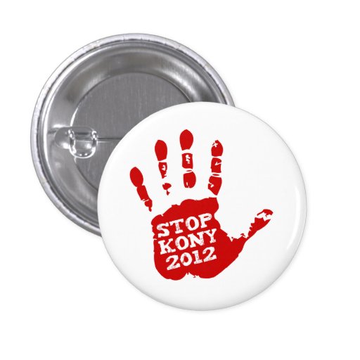 Parada 2012 de Kony Handprint José Kony Pins