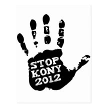 Parada 2012 de Kony Handprint José Kony Tarjeta Postal