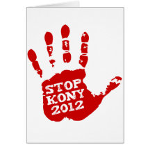 Parada 2012 de Kony Handprint José Kony Tarjetas