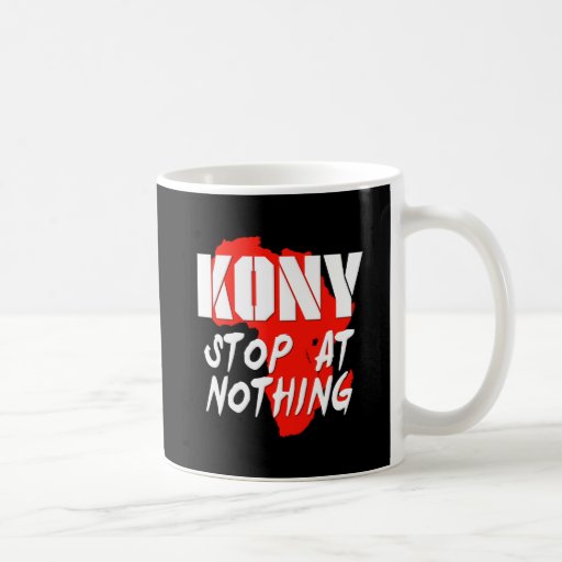 Parada de Kony en nada Tazas De Café
