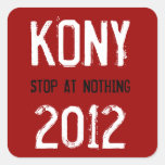 Parada de los pegatinas de Kony    2012 en nada