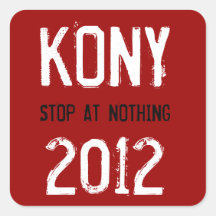 Parada de los pegatinas de Kony    2012 en nada