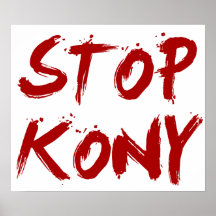 Parada José sangriento rojo Kony de Kony 2012 Posters