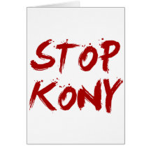 Parada José sangriento rojo Kony de Kony 2012 Felicitación