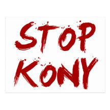 Parada José sangriento rojo Kony de Kony 2012 Tarjetas Postales