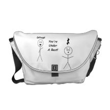 ¡Parada! Usted está bajo resto - bolso chistoso de Bolsa De Mensajeria