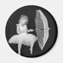 Paraguas de la bailarina imán de frigorifico
