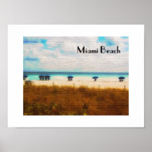 Paraguas de Miami Beach Posters