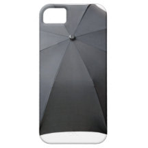 Paraguas negro aislado sobre el fondo blanco iPhone 5 Case-Mate cárcasa