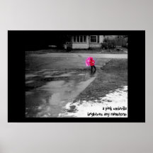 Paraguas rosado poster