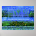 Paraíso de la cascada posters