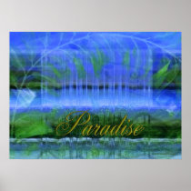 Paraíso de la cascada posters