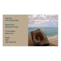 Paraíso de la playa del Seashell Plantillas De Tarjeta De Negocio