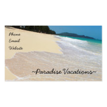 Paraíso Plantillas De Tarjeta De Negocio