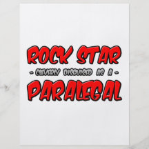Paralegal de la estrella del rock… flyer personalizado