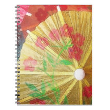 Parasoles bonitos del fiesta libros de apuntes con espiral
