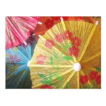 Parasoles bonitos del fiesta tarjetas postales