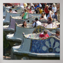 Parc Guell - Seat serpentino Poster