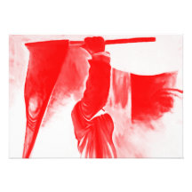 Parca de la muerte, rojo teñido anuncio