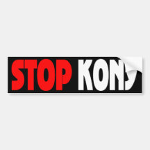 Pare a la pegatina para el parachoques de Kony Etiqueta De Parachoque