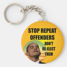 Pare a los delincuentes de la repetición - Obama a Llaveros Personalizados