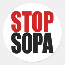 Pare al pegatina de SOPA