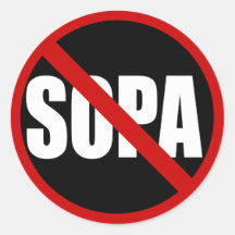 Pare al pegatina de SOPA