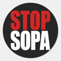 Pare al pegatina de SOPA