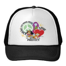 Pare el abuso animal PLP Gorros Bordados