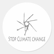 ¡Pare el cambio de clima! Etiqueta Redonda