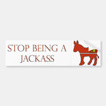 Pare el ser un jackass pegatina de parachoque