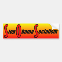 Pare el socialismo de Obama Etiqueta De Parachoque