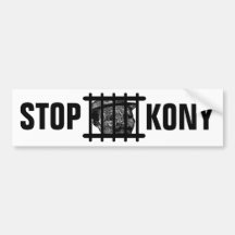 ¡PARE KONY! Pegatina para el parachoques Etiqueta De Parachoque