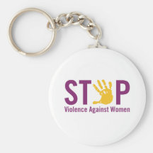 Pare la violencia contra mujeres llaveros personalizados