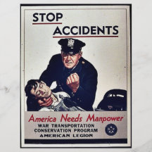 Pare los accidentes flyer a todo color