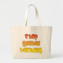 ¡Pare los productos del calentamiento del planeta! Bolsas Lienzo