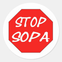 Pare SOPA Pegatina Redonda