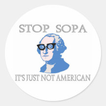Pare SOPA que no es apenas americano Etiqueta Redonda