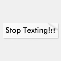 ¡Pare Texting!!! Etiqueta De Parachoque