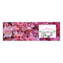Pared de flores rosadas tarjetas personales