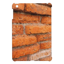Pared de ladrillo anaranjada rubicunda iPad mini carcasa